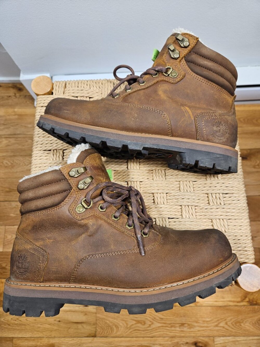 Timberland Britton Road Men's 7.5 Brown Leather Waterproof Insulated Winter Boot